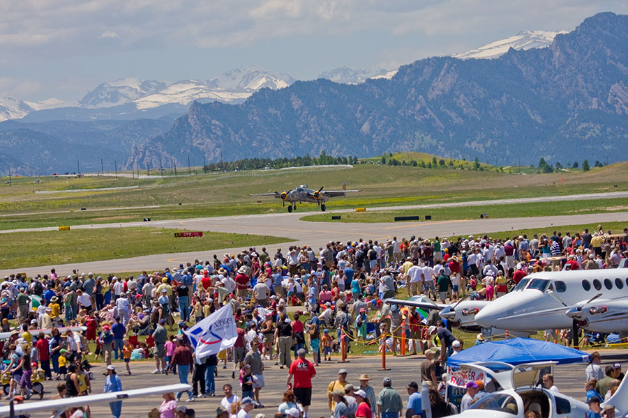 rocky mountain airport airshow b25 5508