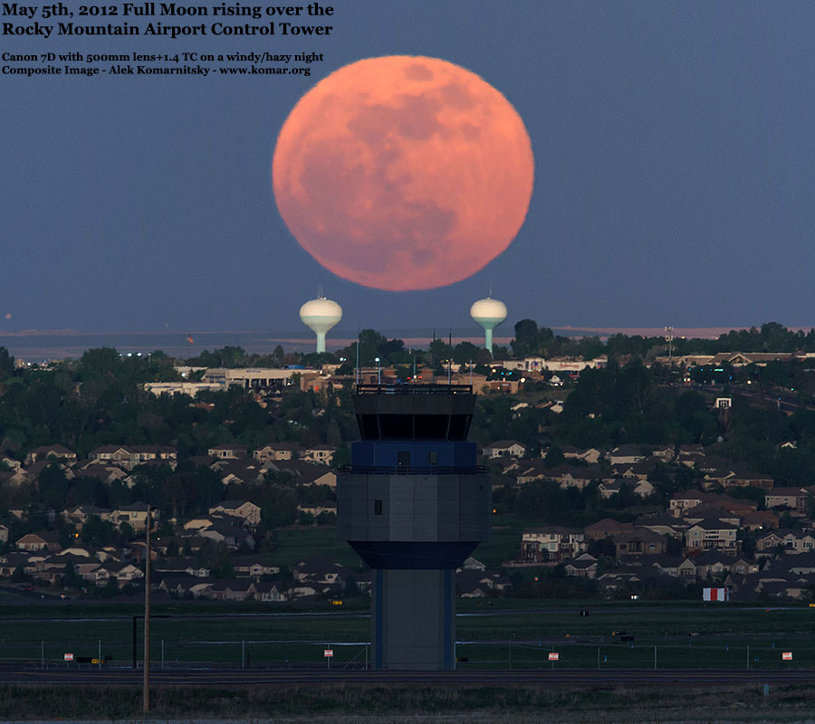 rocky mountain airport colorado full moon rise